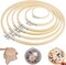 Pack of 6 Embroidery Hoops, Bamboo Circle Cross Stitch Hoop, 3 inch to 10 inch